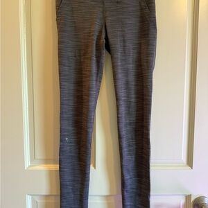 Gray Striped Leggings